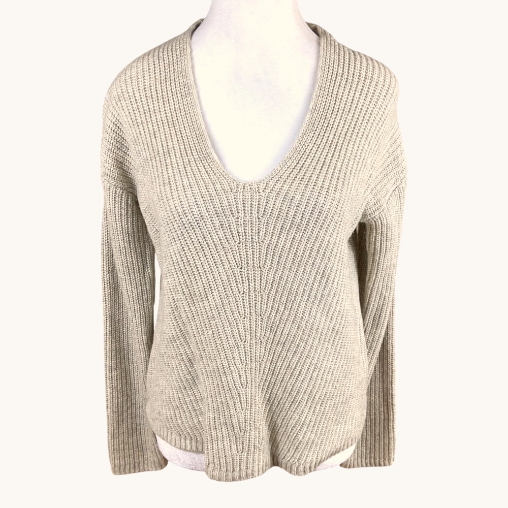 Marine Layer Sweater Shaker Knit Tan Beige (S)
